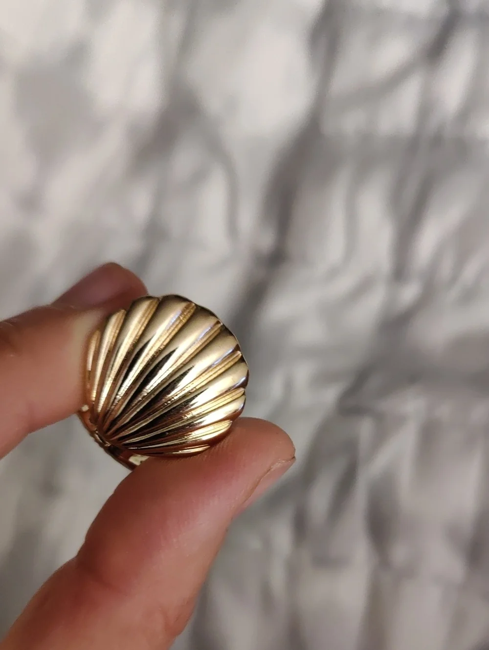 New!Piper Gold-tone Shell Crystal Accents Y2K Cottagecore Coastal Beach Summer